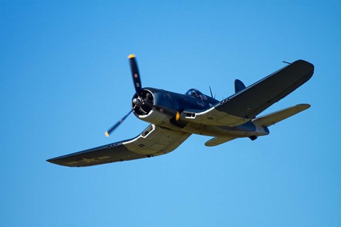 Framed Goodyear Corsair FG-1D  'whispering death' fighter bomber Print