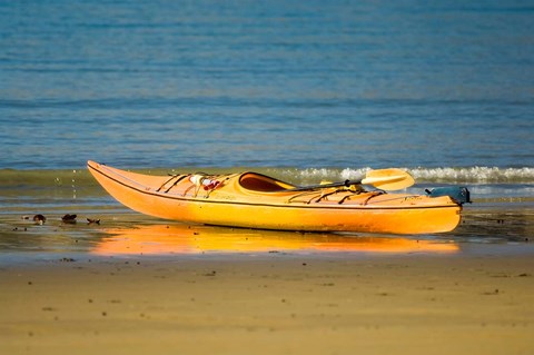Framed New Zealand, South Island, Titirangi Bay, Kayaking Print