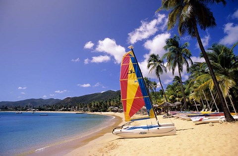 Framed Carlisle Bay Beach, Antigua Print