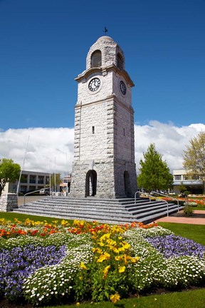 Framed Memorial Clock Tower, Seymour Square, Marlborough, South Island, New Zealand (vertical) Print