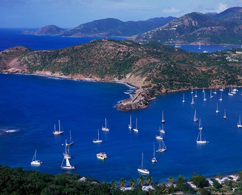 Framed English Harbour, Antigua, Caribbean Print