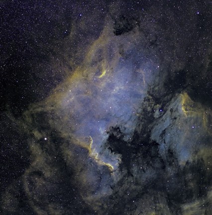 Framed North America Nebula and the Pelican Nebula Print