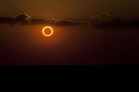 Framed Solar Eclipse with Ring of Fire Print