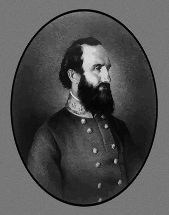 Framed General Stonewall Jackson Print
