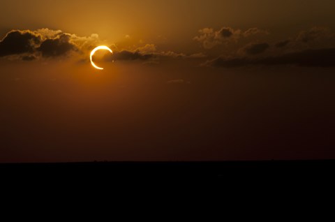 Framed Annular Solar Eclipse in Clouds Print