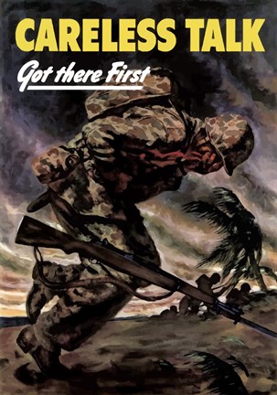 Framed Careless Talk Got There First Print