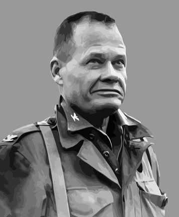 Framed Lieutenant General Lewis Burwell Chesty Puller Print