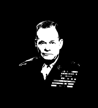 Framed Lieutenant General Lewis Burwell Chesty Puller in uniform Print