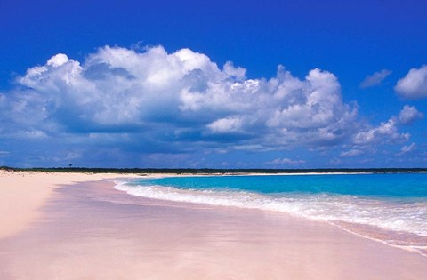 Framed Pink Sand Beach, Harbour Island, Bahamas Print