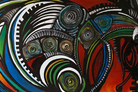 Framed Callejon de Hamels colorful building walls, Cuba Print