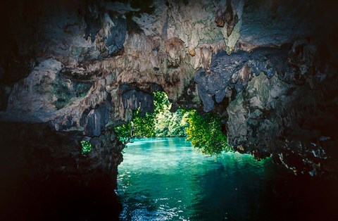 Framed Bat Cave in Airai, Palau, Micronesia Print