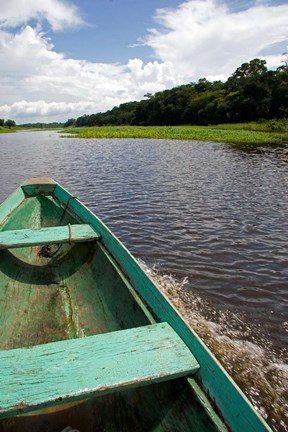 Framed Dugout canoe, Arasa River, Amazon, Brazil Print