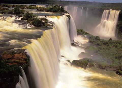 Framed Towering Igwacu Falls Thunders, Brazil Print