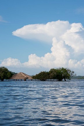 Framed Beach at height of the wet season, Alter Do Chao, Amazon, Brazil Print