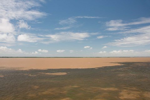 Framed Meeting of the waters at Santarem, Amazon, Brazil Print