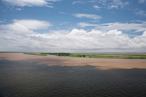 Framed Brazil, Amazon River Meeting of the waters Print