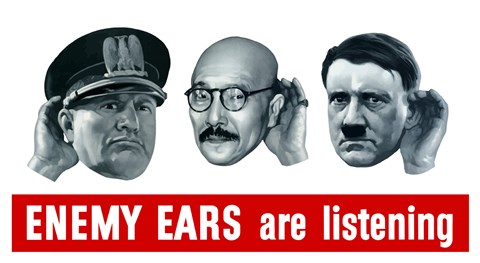 Framed Enemy Ears are Listening Print