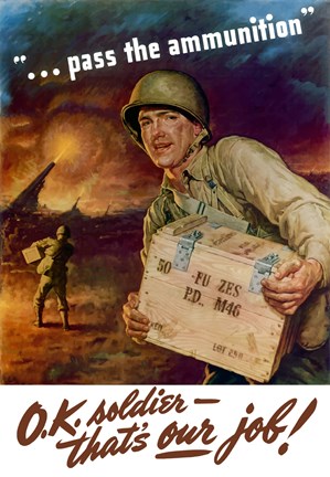 Framed Pass the Ammunition Print