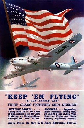 Framed Keep &#39;Em Flying Is Our Battle Cry Print