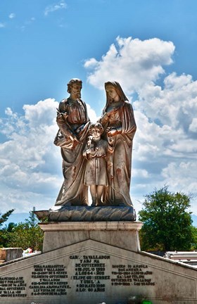 Framed Beautiful Tomas Acea Cemetery in city with statues, Cienfuegos, Cuba Print