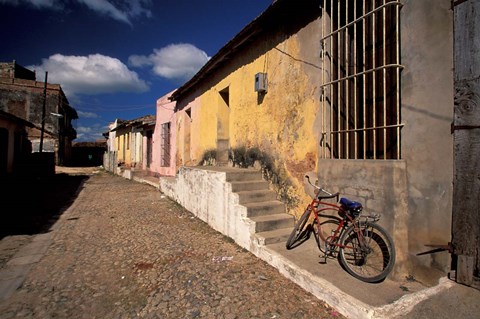 Framed Old Street Scene, Trinidad, Cuba Print