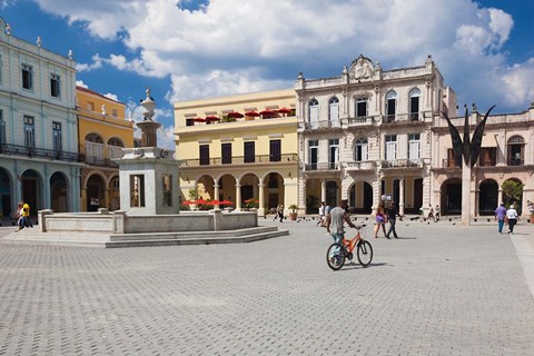 Framed Cuba, Havana, Havana Vieja, Plaza Vieja Print