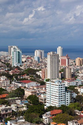 Framed Cuba, Havana, Vedado, View of the Vedado area Print