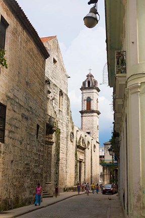 Framed Cathedral of Havana in the historic center, UNESCO World Heritage site, Cuba Print