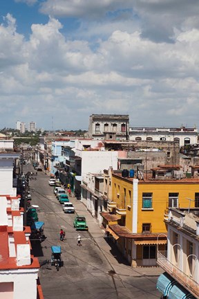 Framed Cuba, Cienfuegos, Calle 31 street Print