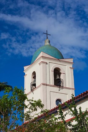 Framed Cuba, Pinar del Rio Province, Vinales, town church Print