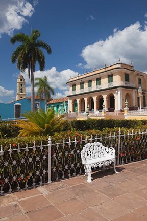 Framed Plaza Mayor, Cuba Print