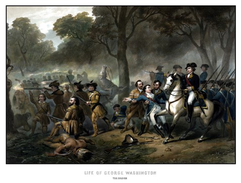 Framed Battle of the Monongahela Print