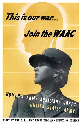 Framed This is Our War - Join the WAAC Print