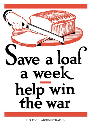 Framed Save a Loaf a Week - Help Win the War Print