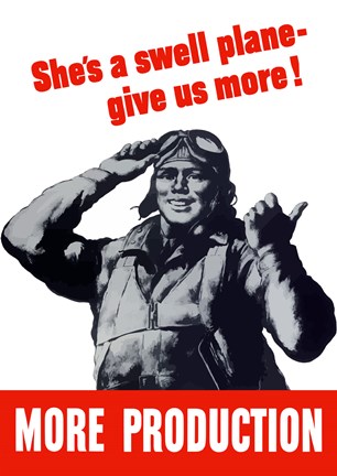 Framed She's a Swell Plane - Give Us More! Print