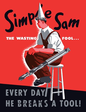 Framed Simple Sam the Wasting Fool Print