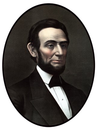 Framed Vintage Civil War Era Artwork of President Abraham Lincoln Print