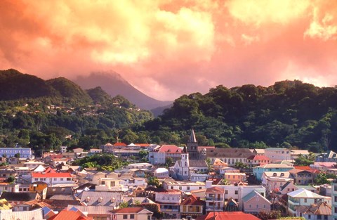 Framed Roseau, Dominica, Caribbean Print