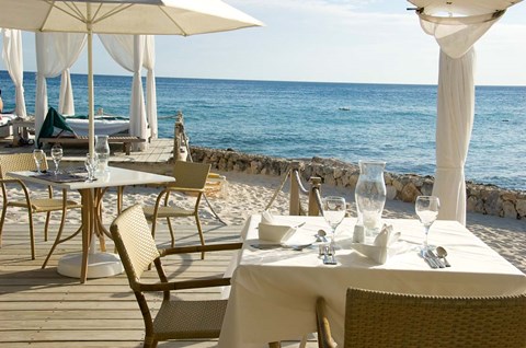 Framed Viva Cafe Restaurant, Viva Wyndham Dominicus Beach, Bayahibe, Dominican Republic Print