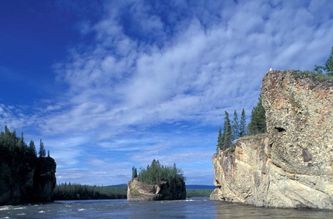 Framed Five Fingers Rapids on Yukon River, Yukon, Canada Print