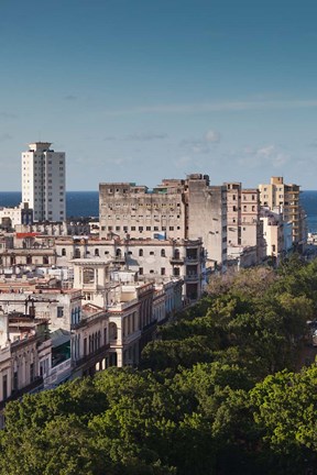 Framed Cuba, Havana, Paseo de Marti, late afternoon Print