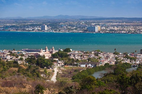 Framed Cuba, Matanzas, City and Bahia de Matanzas Bay Print