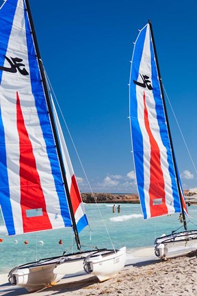 Framed Cuba, Matanzas, Varadero Beach, leisure boats Print