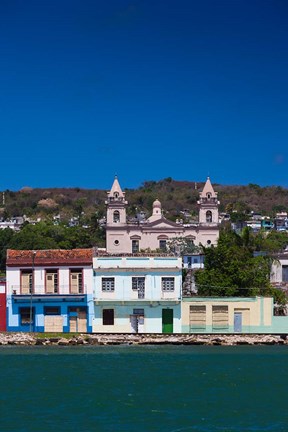 Framed Cuba, Matanzas, Waterfront, Bahia de Matanzas Bay (vertical) Print