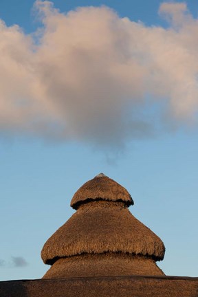 Framed Cuba, Varadero, Varadero Beach, beach palapa Print