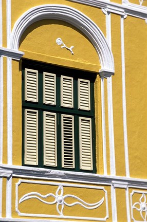 Framed Window, Willemstad, Curacao, Caribbean Print