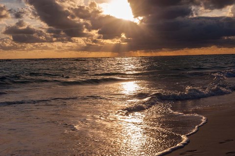 Framed Sunrise, Bavaro, Higuey, Punta Cana, Dominican Republic Print