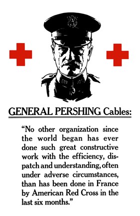 Framed General John Pershing Print