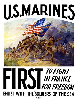 Framed US Marines First Print
