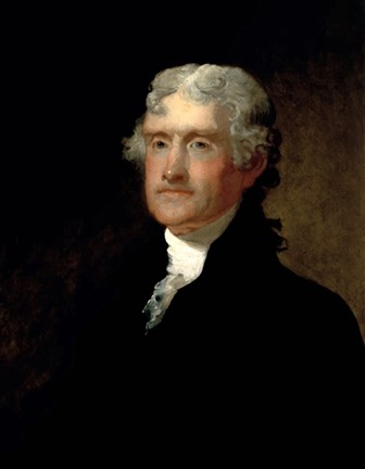 Framed Thomas Jefferson (color) Print